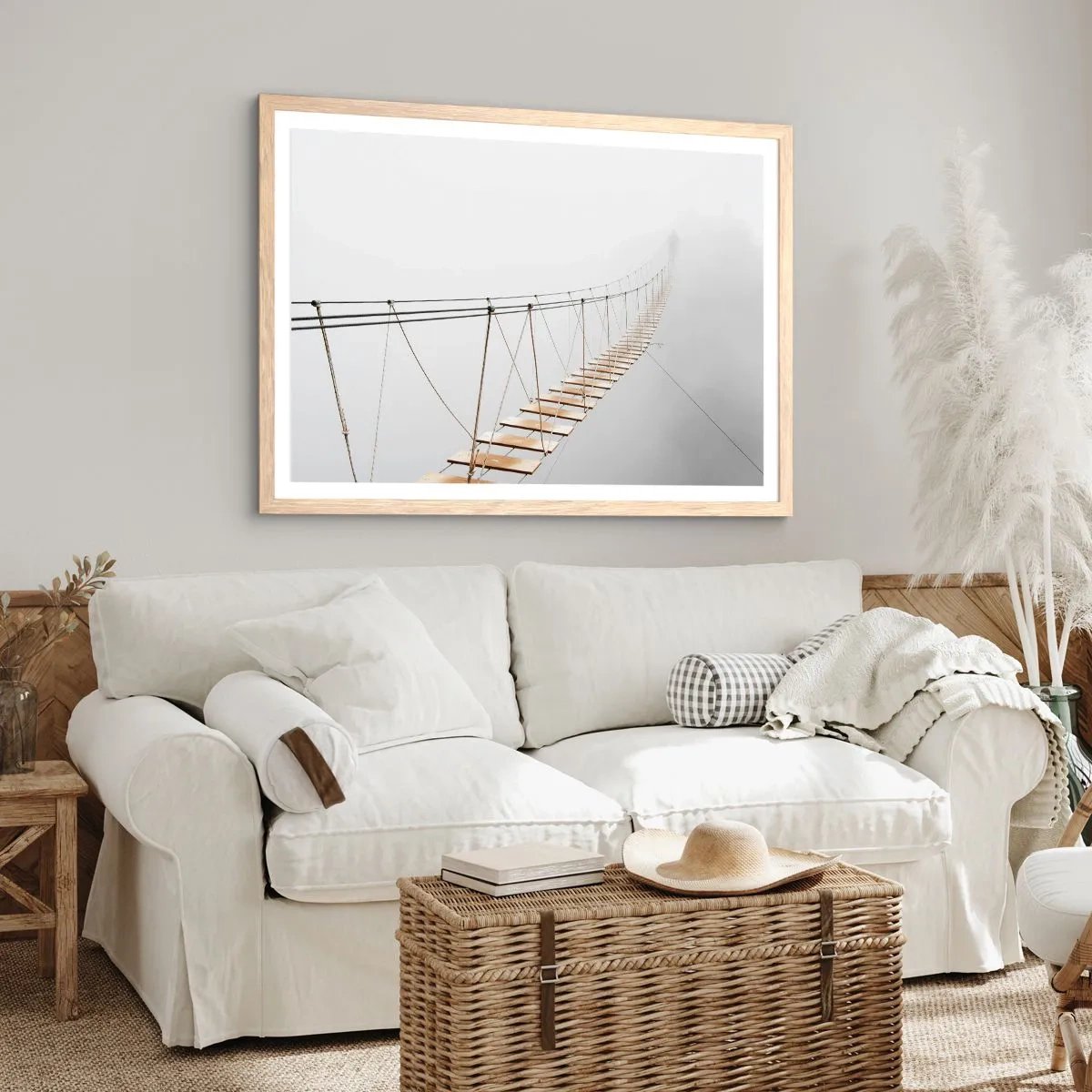 Plagát v ráme zo svetlého duba - Kam vás zavedie? - 100x70 cm