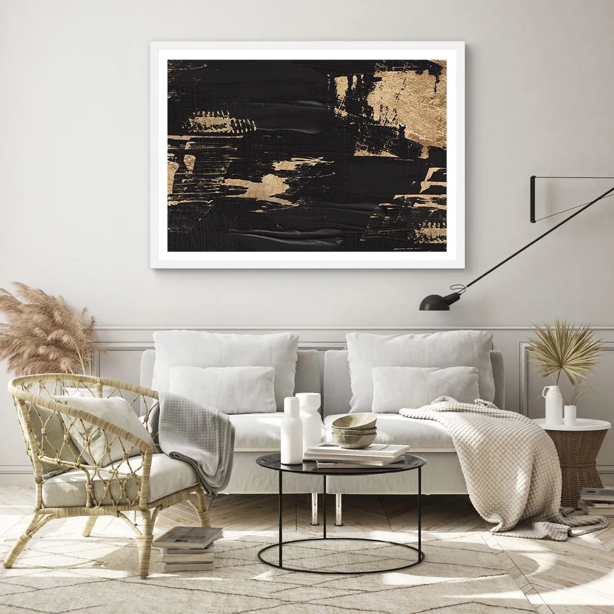 Plagát v bielom ráme - Stopa dotyku - 70x50 cm