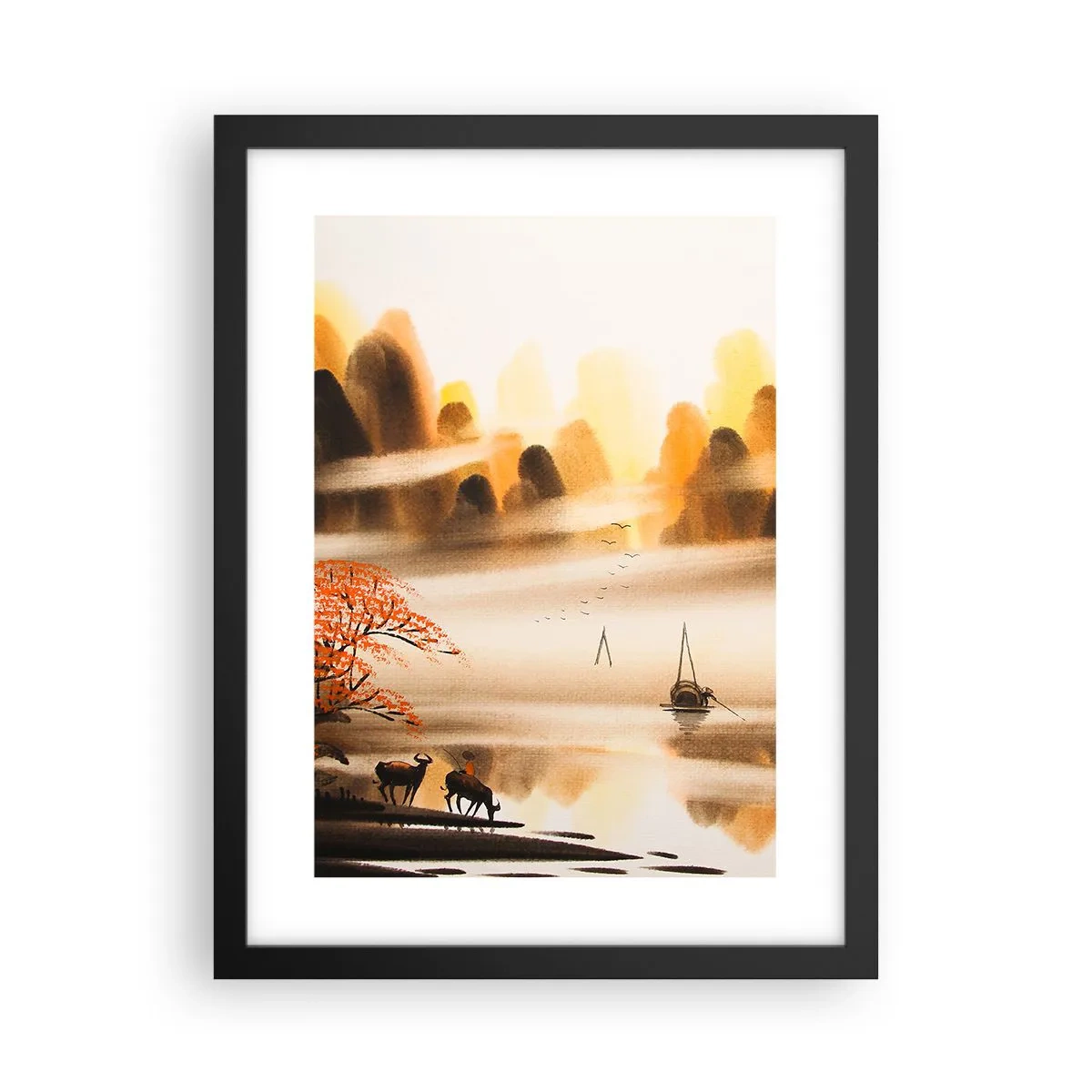 Plagát v čiernom ráme - Ďalej ako na Ďalekom východe - 30x40 cm