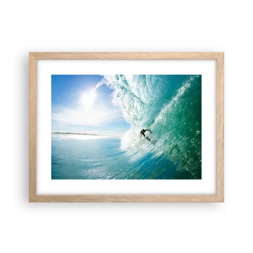 Plagát v ráme zo svetlého duba - Vždy na povrchu - 40x30 cm