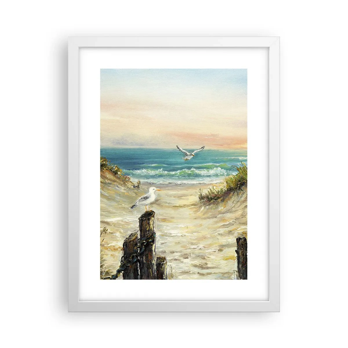 Plagát v bielom ráme - Bezvetrie a samota - 30x40 cm