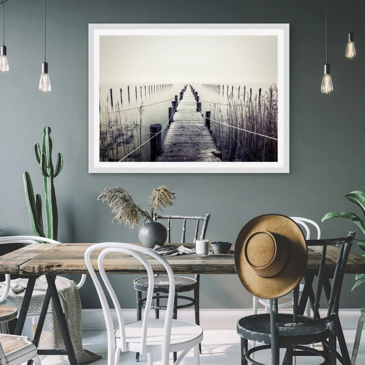 Plagát v bielom ráme - Ponor sa do pokoja - 91x61 cm