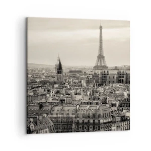 Obraz na plátne - Nad strechami Paríža - 50x50 cm