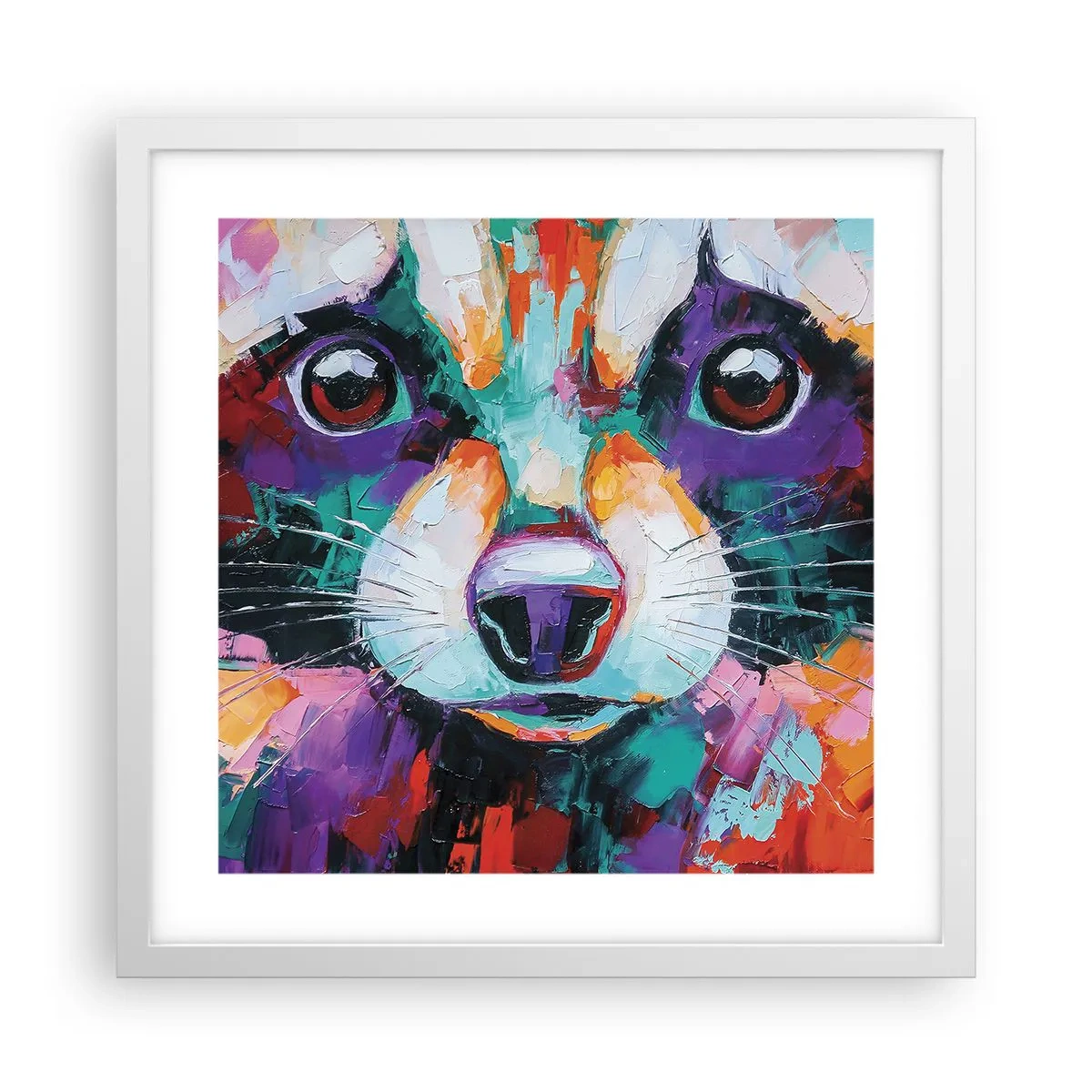 Plagát v bielom ráme - Iba dobré emócie - 40x40 cm