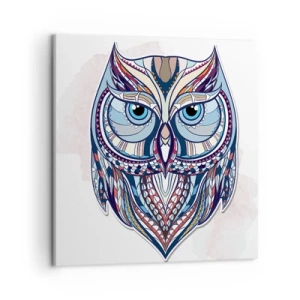 Obraz na plátne - Umelecká ozdobná sova - 50x50 cm