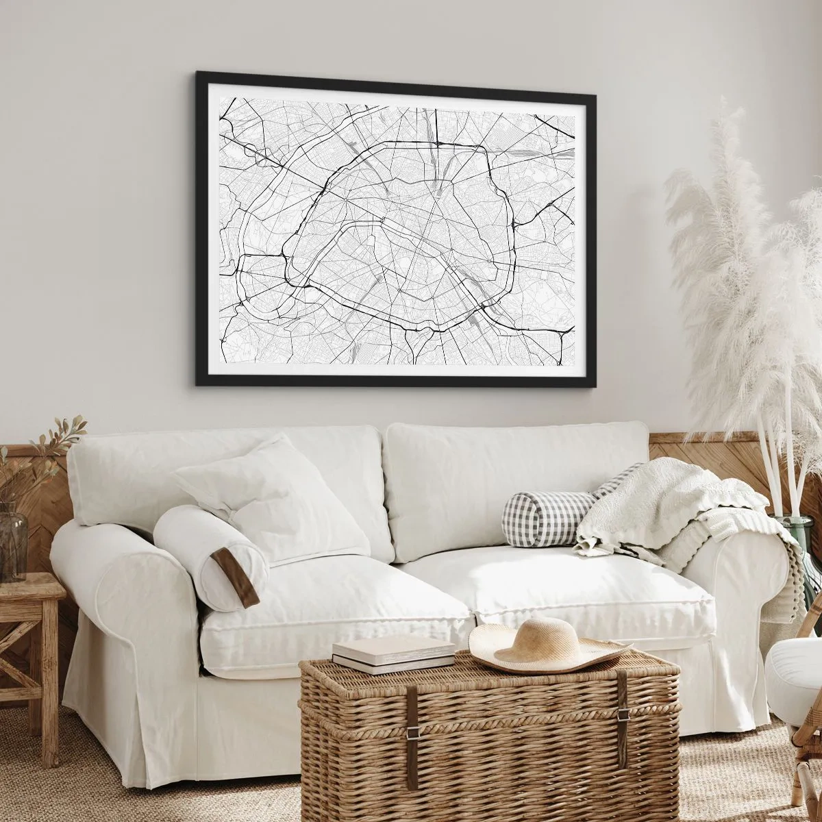 Plagát v čiernom ráme - Kvet Paríža - 91x61 cm