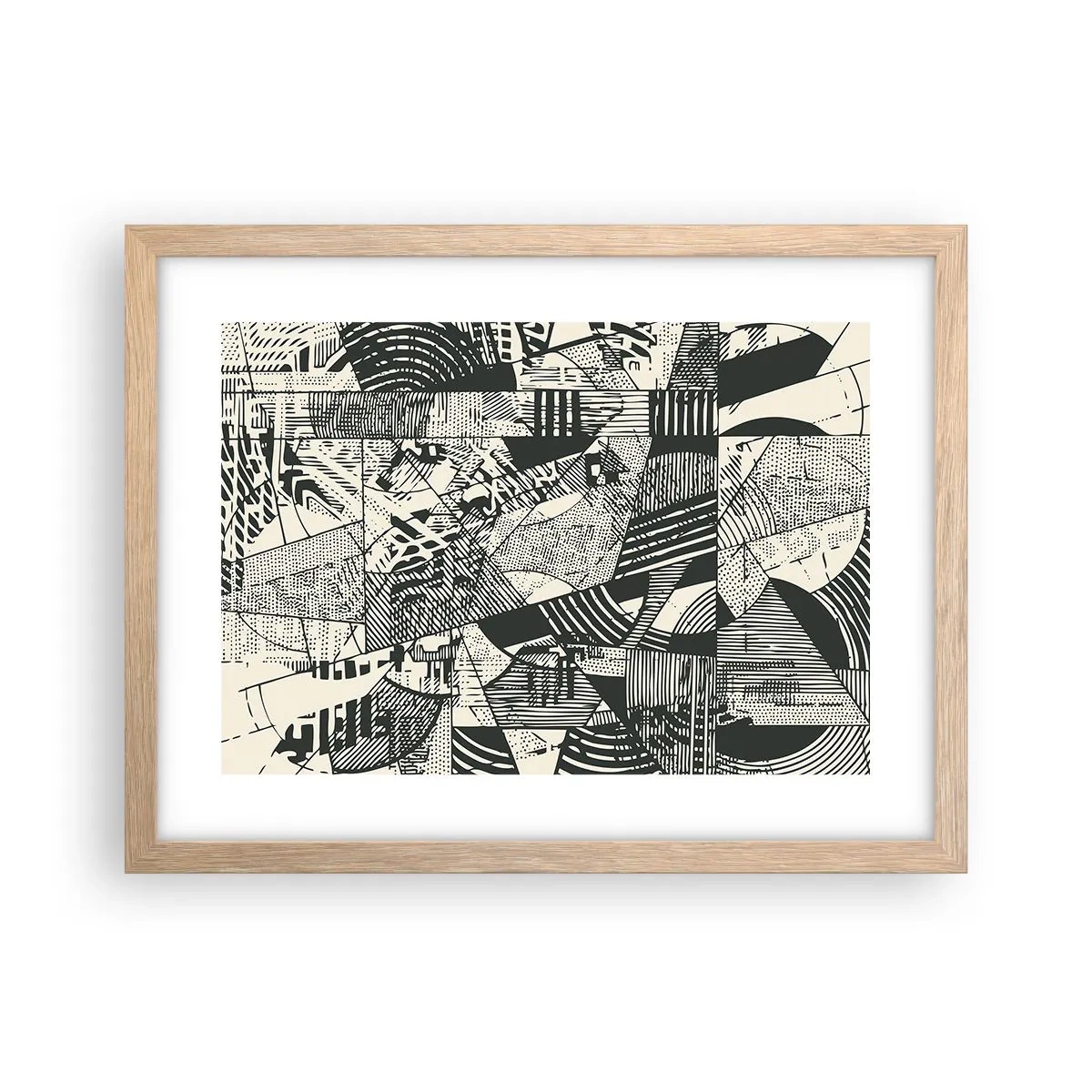 Plagát v ráme zo svetlého duba - Dynamika súčasnosti - 40x30 cm
