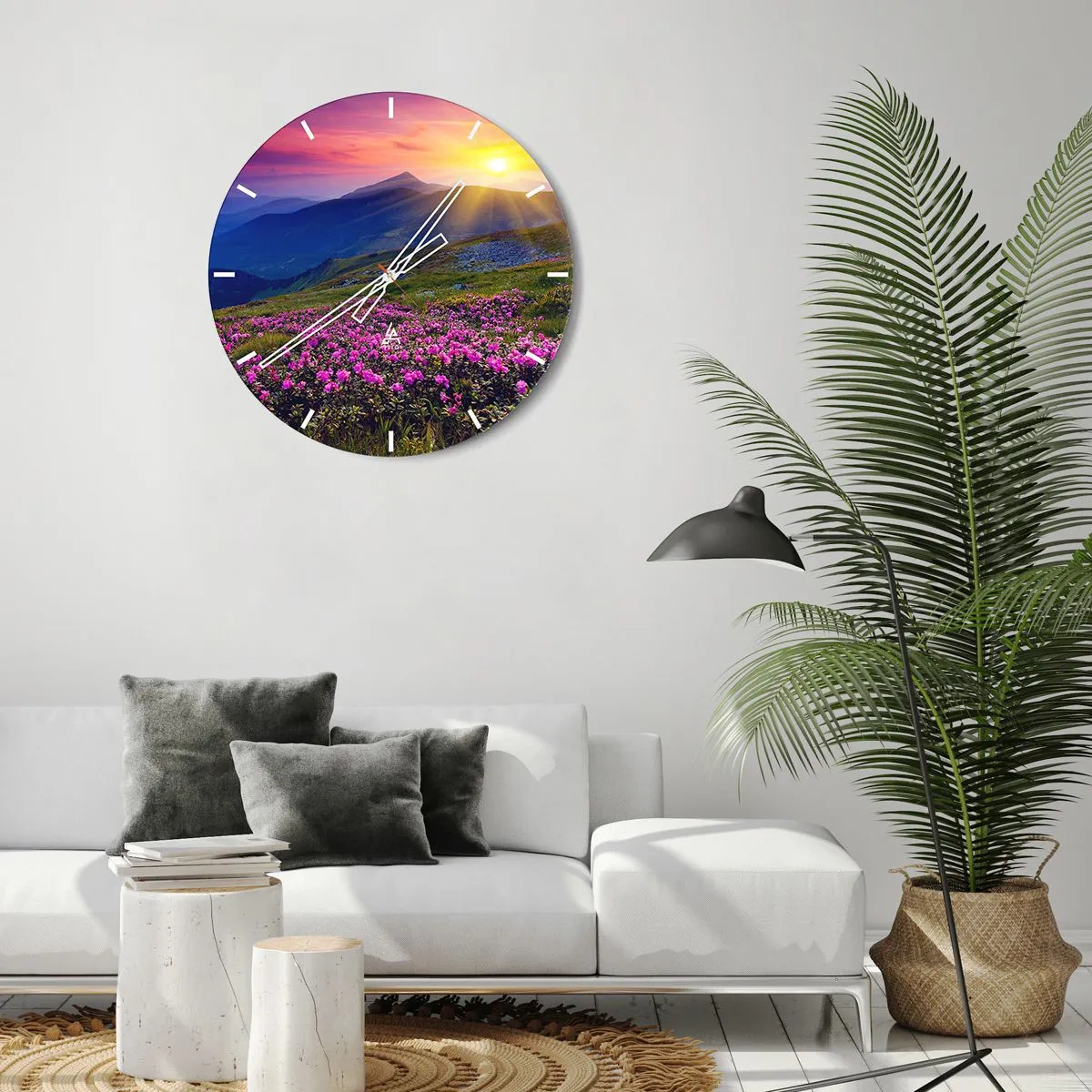 Nástenné hodiny - …A okolo vonia kosodrevina a voňajú byliny - 30x30 cm