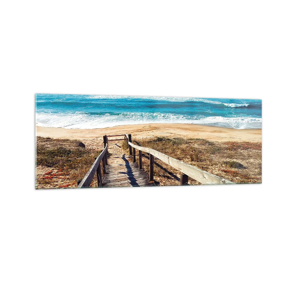 Obraz na skle - Bež! - 140x50 cm