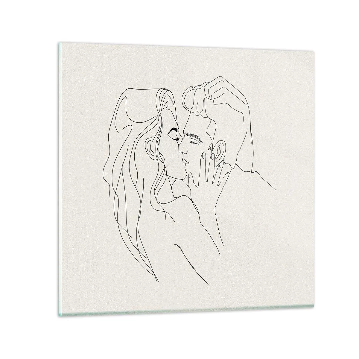 Obraz na skle - Zamotaní citom - 40x40 cm