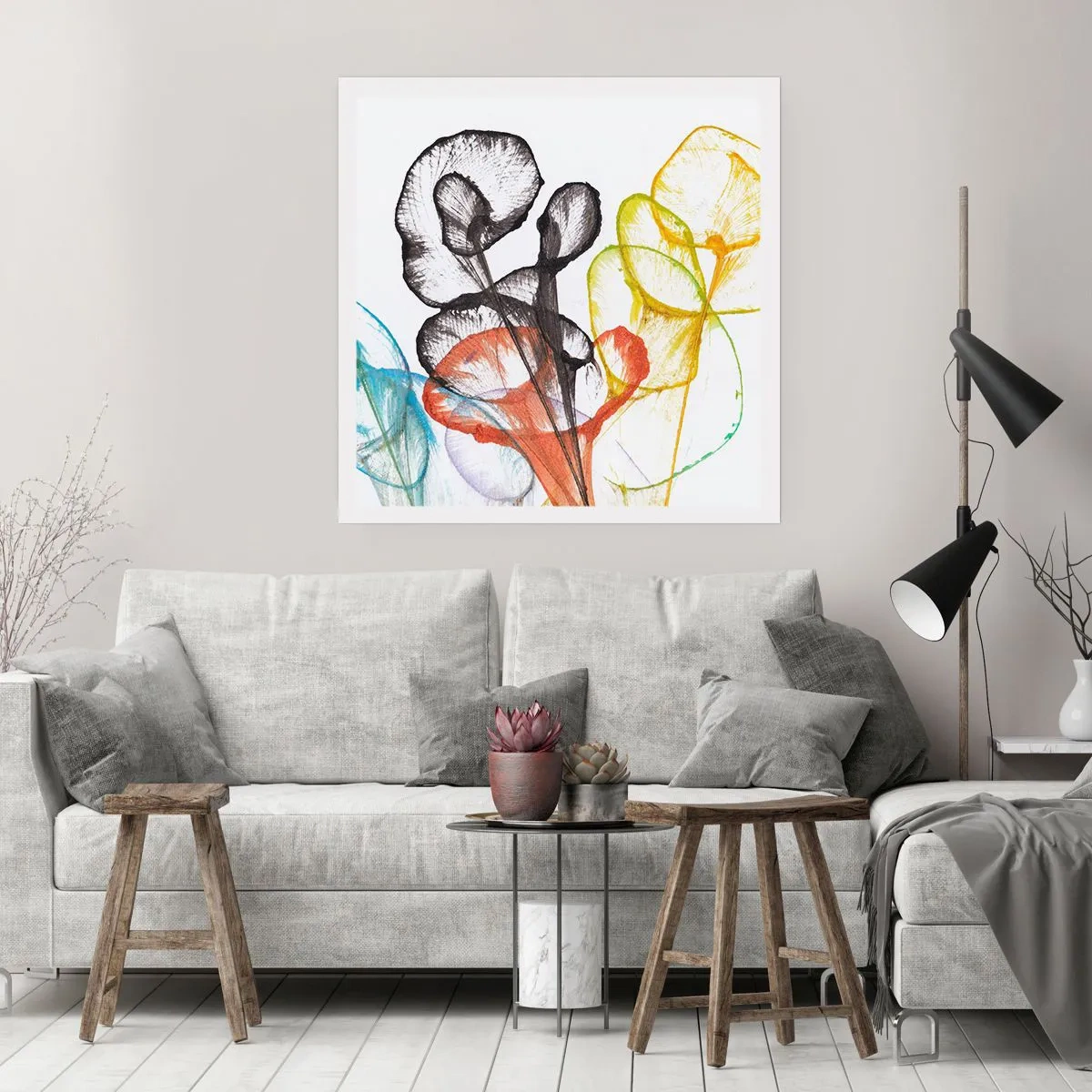 Plagát - Kvety s dušou - 40x40 cm