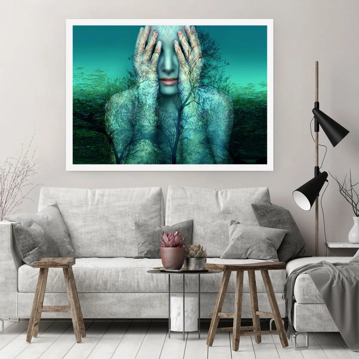 Plagát - Ponorená do modrej - 70x50 cm
