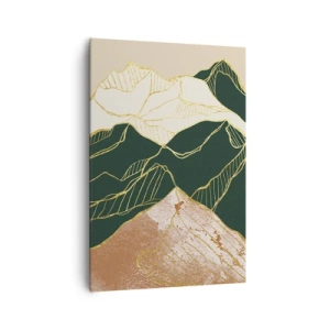 Obraz na plátne - Zlaté vrcholy - 70x100 cm