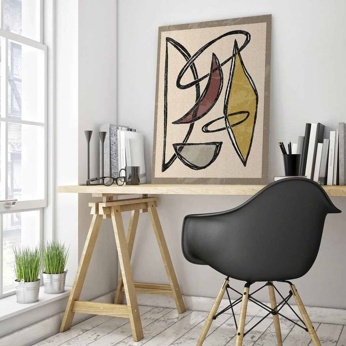 Obraz na skle - Zvisle a vodorovne - 50x70 cm