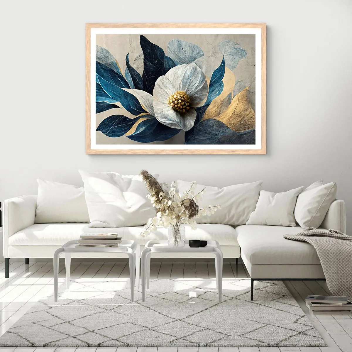 Plagát v ráme zo svetlého duba - Má zlaté srdce - 100x70 cm