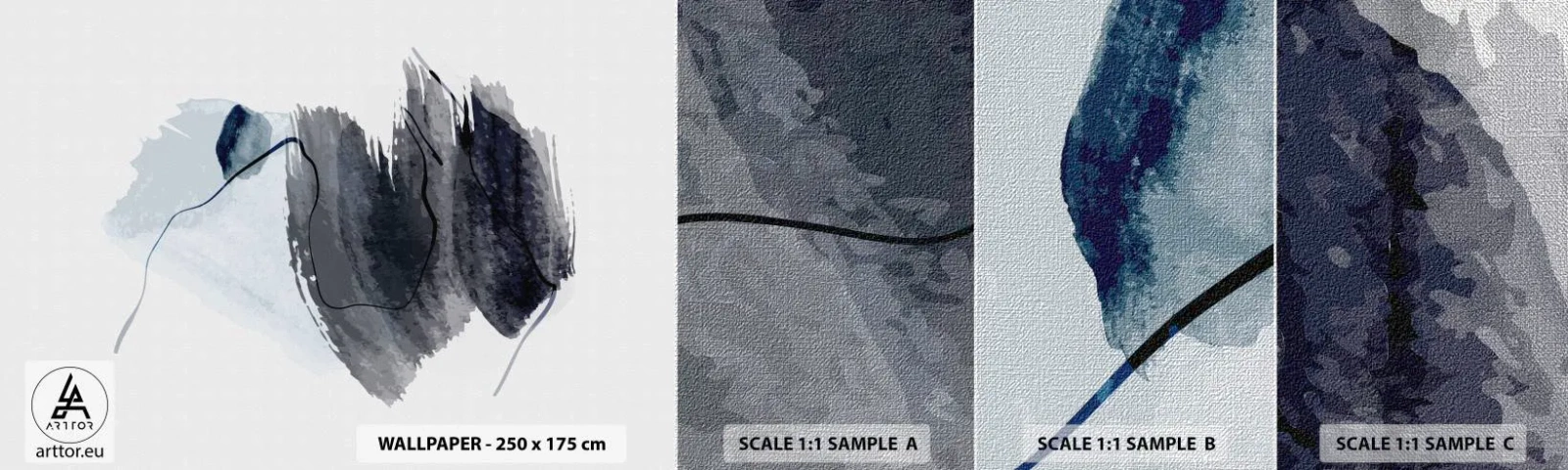 Vzorka fototapety Premium Canvas - Intenzita a pohyb - Abstrakcia, Kus, Maľovanie - 100x30 cm