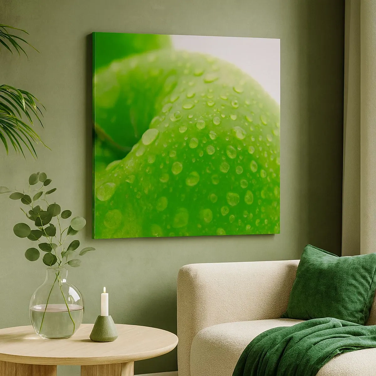 Obraz na plátne - Zelená studená sviežosť - 30x30 cm