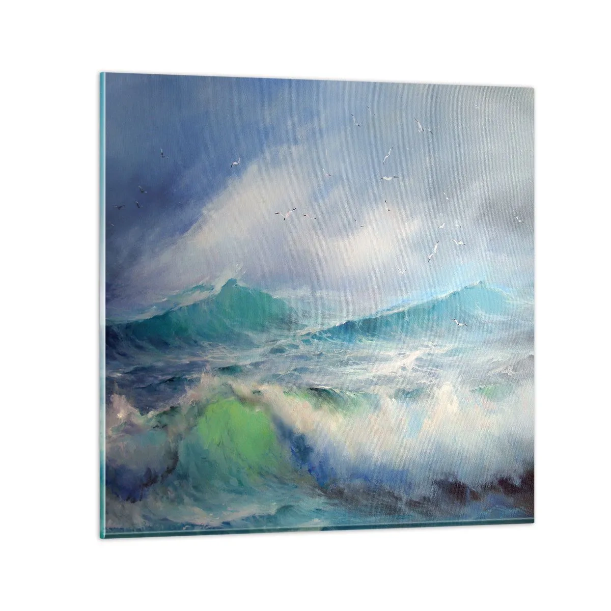 Obraz na skle - „Víchrica zavyla triumfálne…“ - 50x50 cm