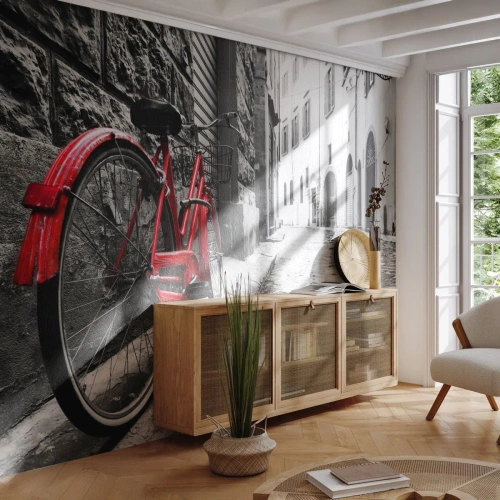 Samolepiaca Fototapeta Deluxe Sticker - Skutočná krása nestarne - Mesto, Architektúra, Bicykel - 100x70 cm