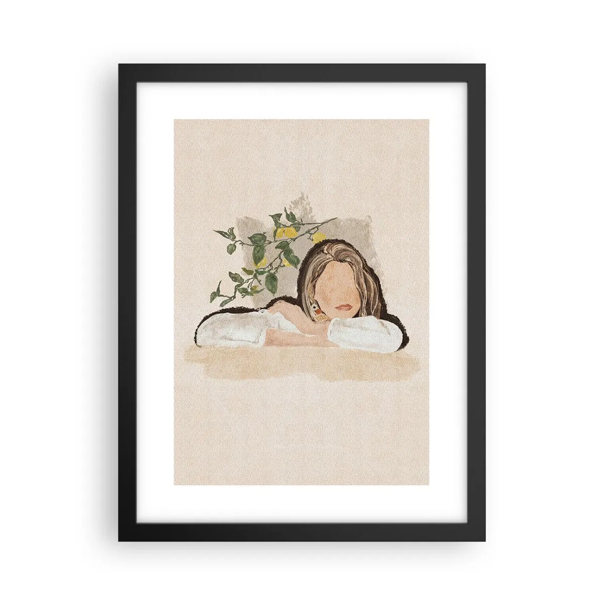 Plagát v čiernom ráme - Kráska z juhu - 30x40 cm