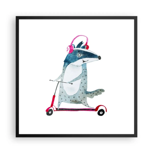 Plagát v čiernom ráme - Jazvečie radosti - 60x60 cm