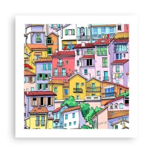 Plagát - Veselé mesto - 50x50 cm