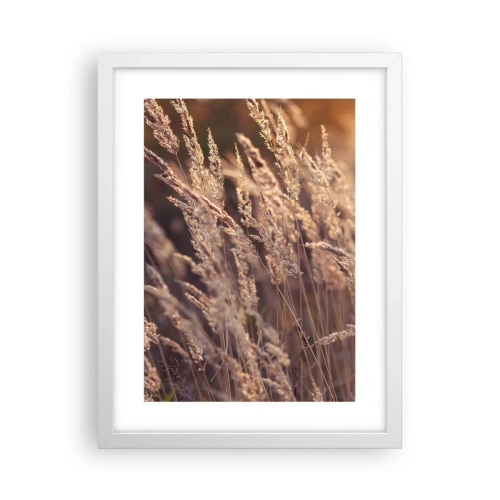 Plagát v bielom ráme - Pripravení privítať jeseň - 30x40 cm