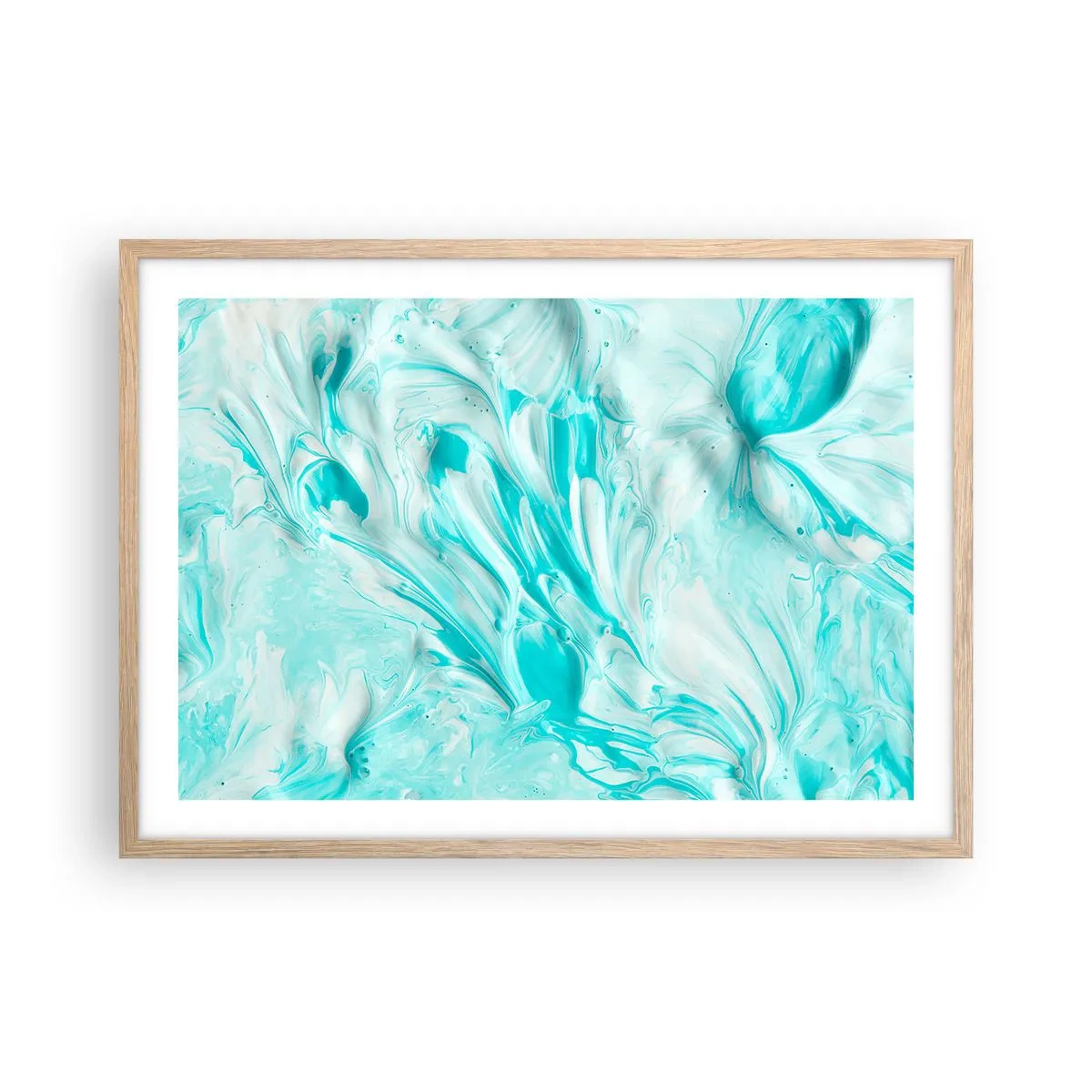 Plagát v ráme zo svetlého duba - Navždy spolu - 70x50 cm