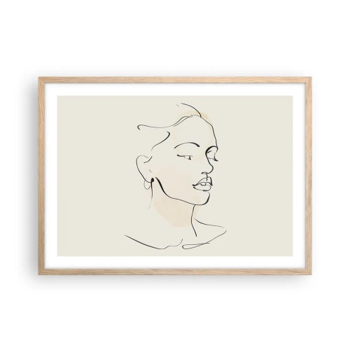 Plagát v ráme zo svetlého duba - Výrazným ťahom - 70x50 cm