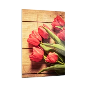 Obraz na skle - Jarné vyznanie - 50x70 cm