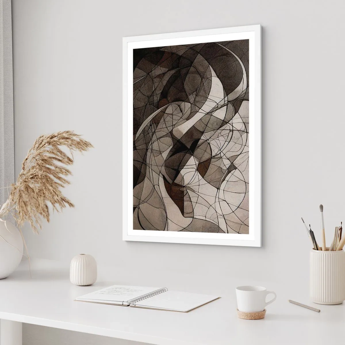 Plagát v bielom ráme - Obeh farieb Zeme - 50x70 cm