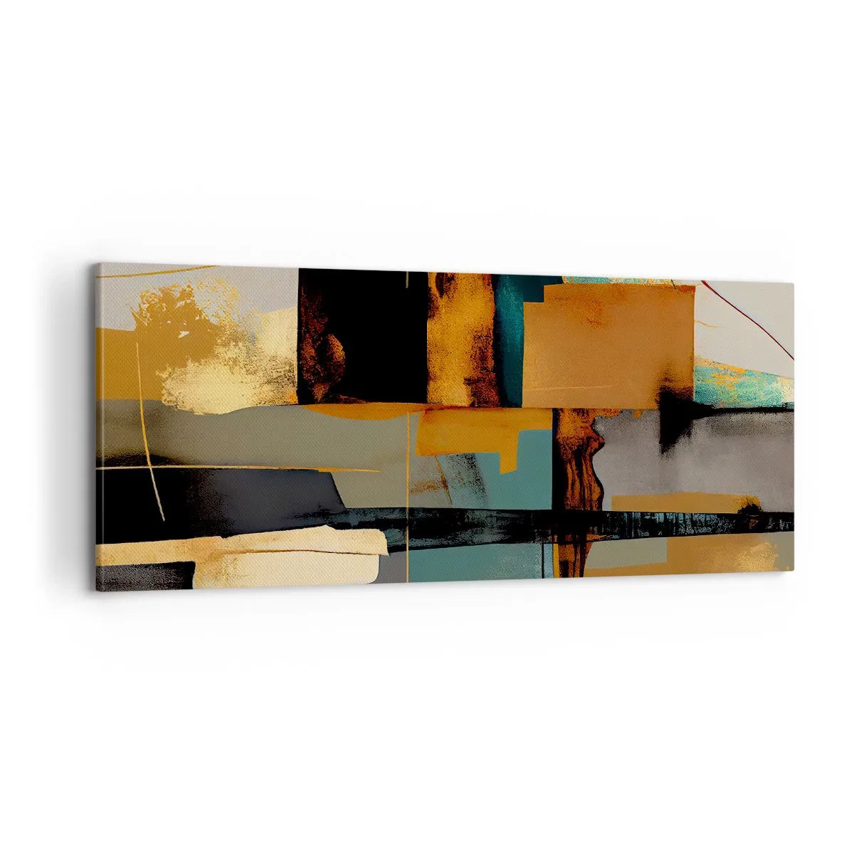 Obraz na plátne - Abstrakcia – svetlo a tieň - 100x40 cm