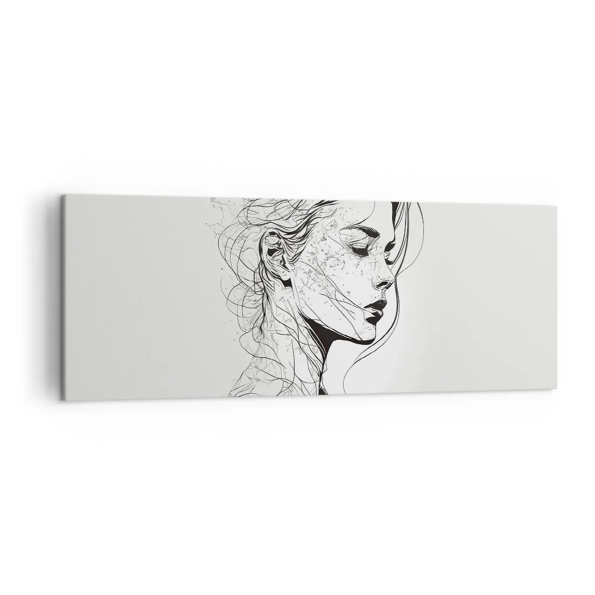 Obraz na plátne - Portrét v zamyslení - 140x50 cm