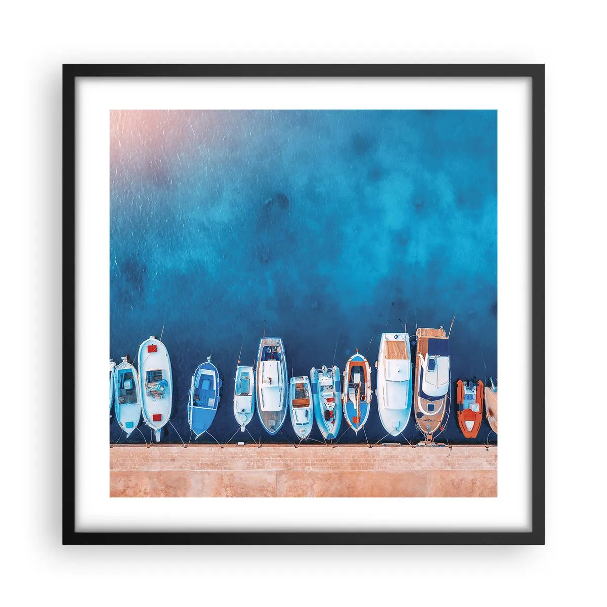 Plagát v čiernom ráme - V rade za sebou - 50x50 cm