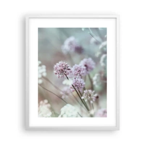 Plagát v bielom ráme - Sladké filigrány byliniek - 40x50 cm