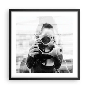 Plagát v čiernom ráme - Tvorca a materiál - 50x50 cm