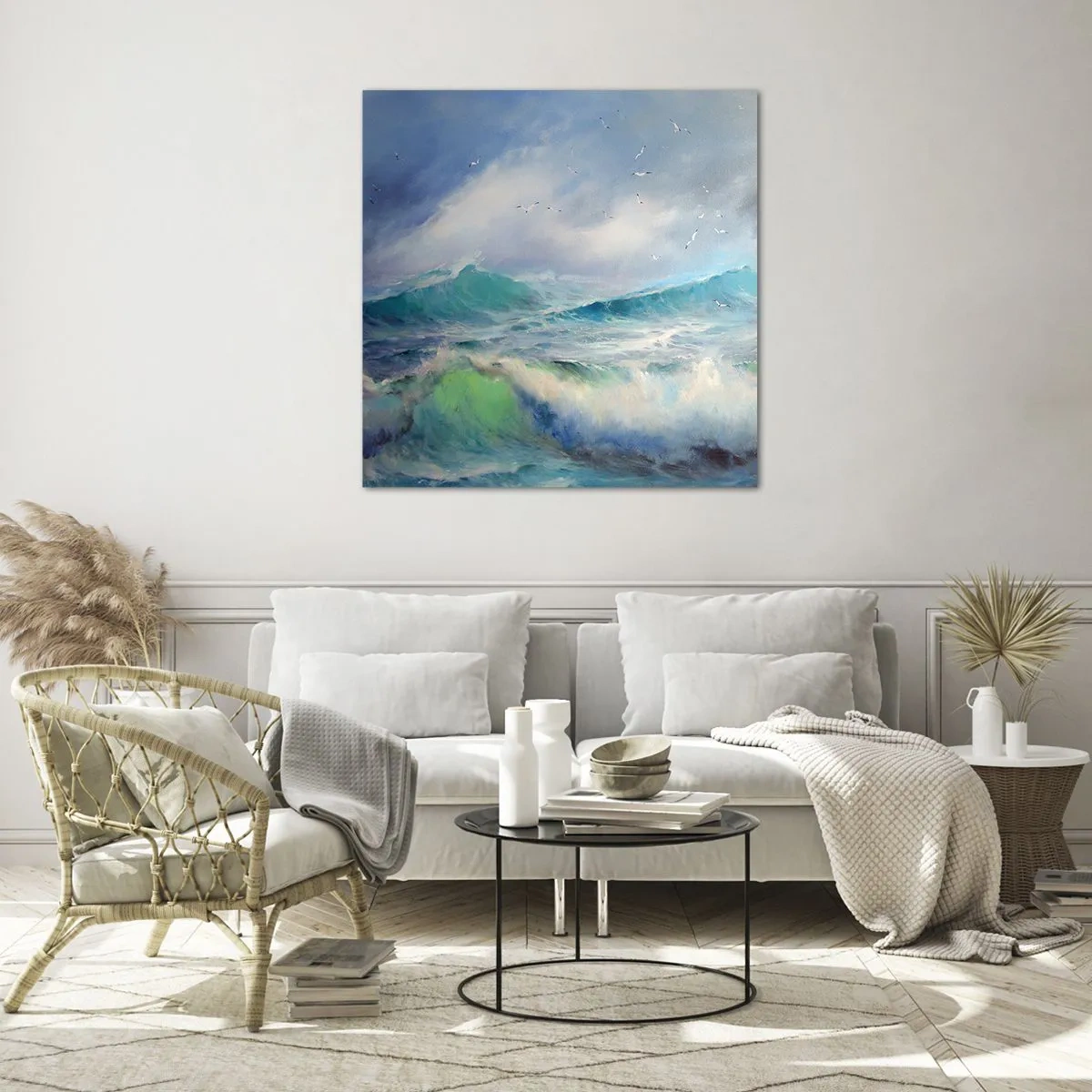 Obraz na skle - „Víchrica zavyla triumfálne…“ - 40x40 cm