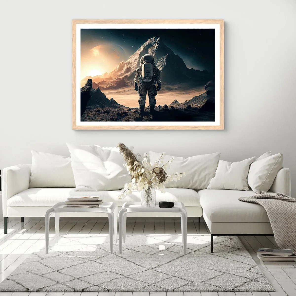 Plagát v ráme zo svetlého duba - Nová výzva - 50x40 cm