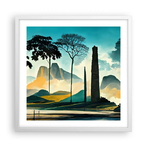 Plagát v bielom ráme - Vyššie a vyššie - 50x50 cm