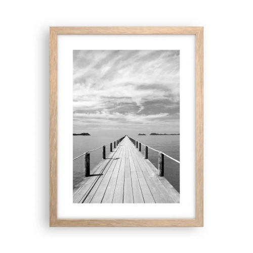 Plagát v ráme zo svetlého duba - Čo tak cesta… - 30x40 cm