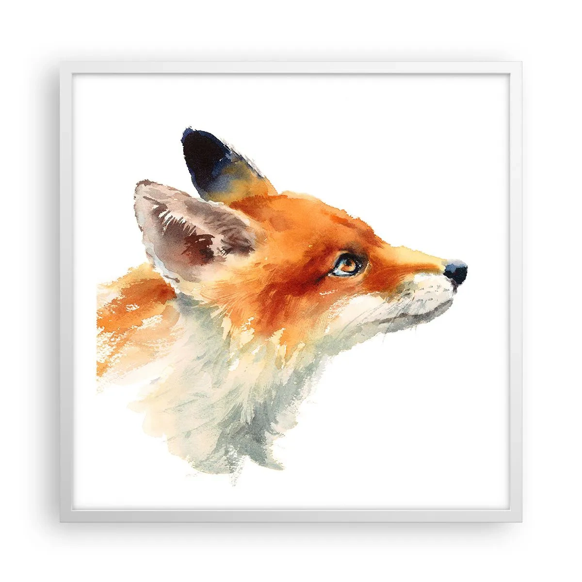 Plagát v bielom ráme - Opatrnosti nie je nikdy dosť - 60x60 cm