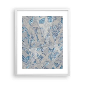 Plagát v bielom ráme - V šedo-modrom labyrinte - 40x50 cm