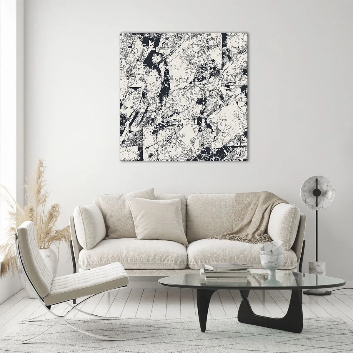 Obraz na skle - Prelínanie protikladov - 50x50 cm