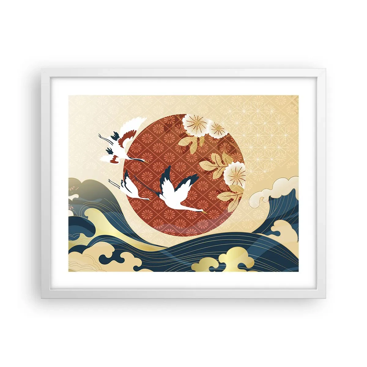 Plagát v bielom ráme - Japonská rozprávka - 50x40 cm