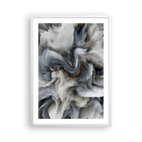 Plagát v bielom ráme - Kameň a kvet - 50x70 cm