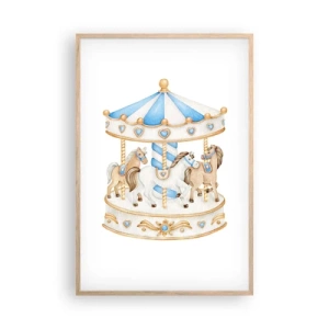 Plagát v ráme zo svetlého duba - Sladké detstvo - 61x91 cm