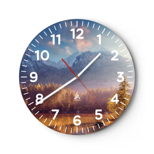 Nástenné hodiny - V horách a údoliach - 30x30 cm