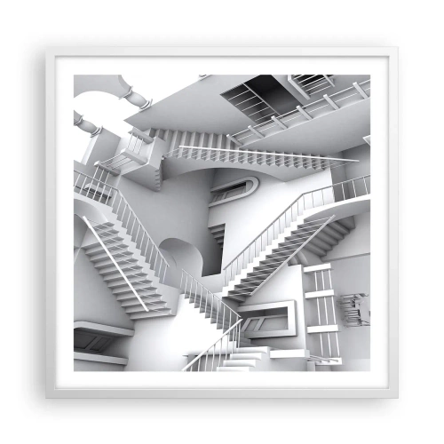 Plagát v bielom ráme - Paradoxy prostoru - 60x60 cm