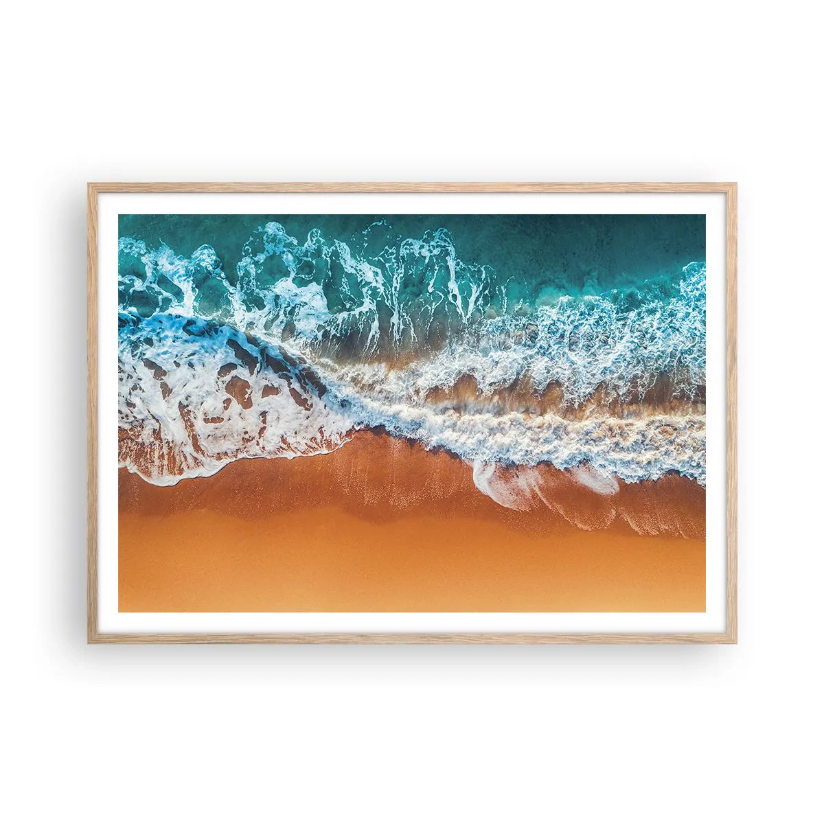 Plagát v ráme zo svetlého duba - Vždy pár - 100x70 cm