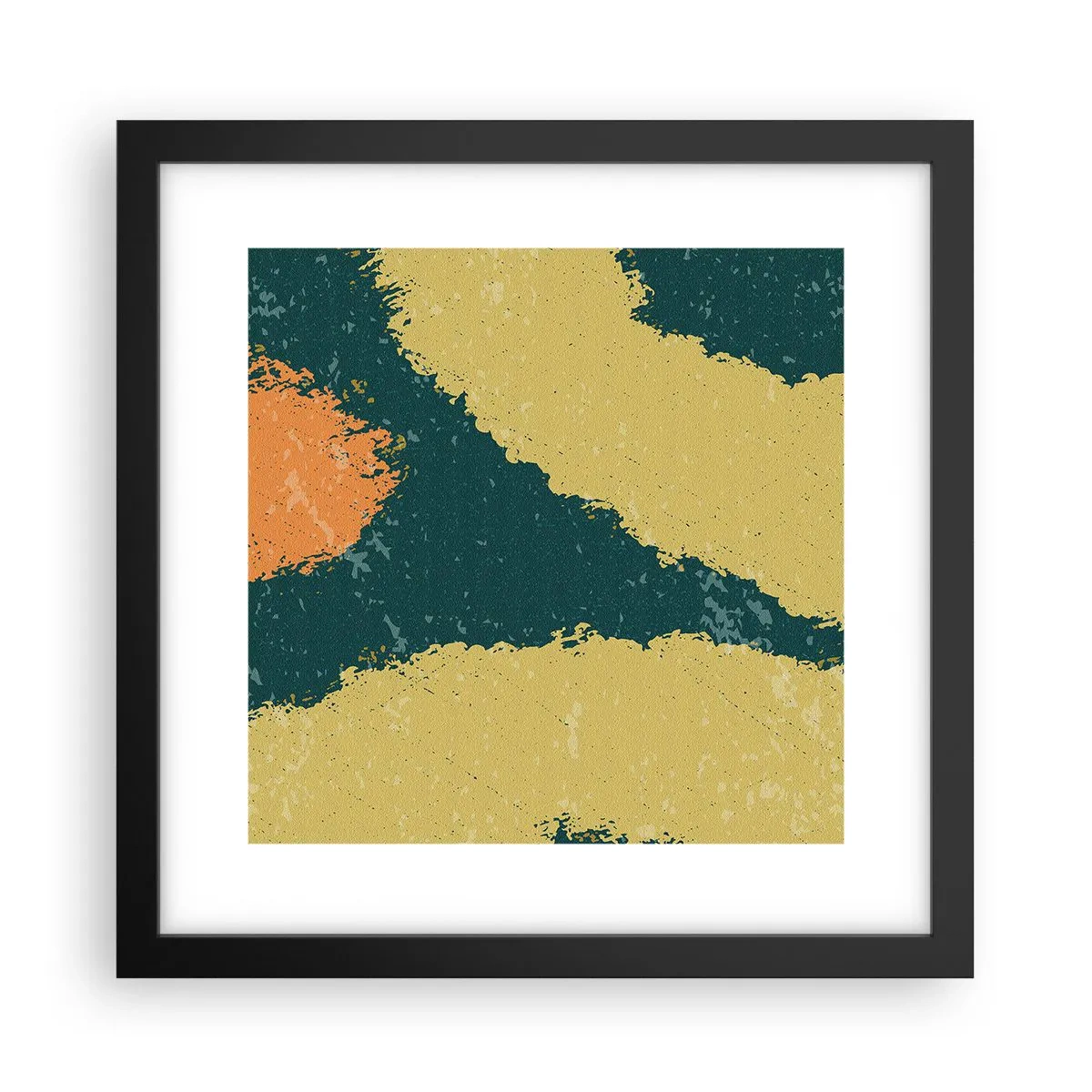 Plagát v čiernom ráme - Abstrakcia – spomalený pohyb - 30x30 cm